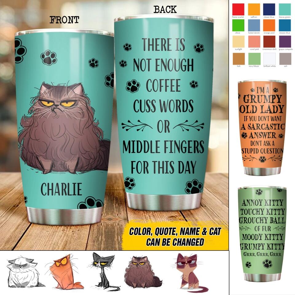 Personalized Cat Tumblers Printed NQDT0706