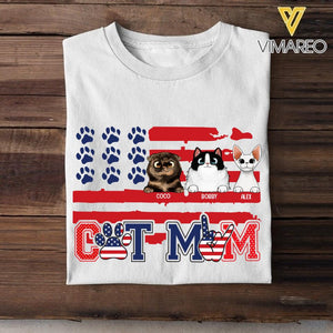 Personalized Cat Mom Tshirt Printed QTVQ0806