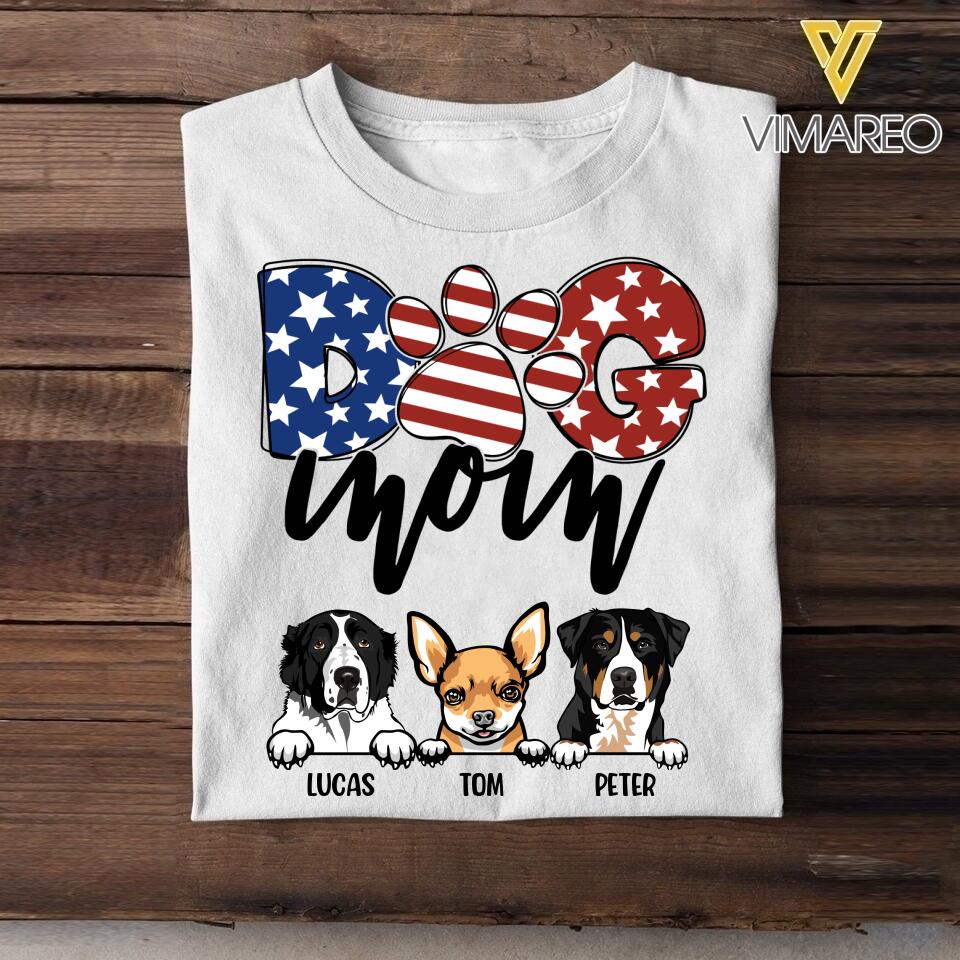 Personalized Dog Mom Tshirt Printed 22JUL-DT08