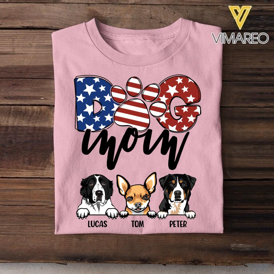 Personalized Dog Mom Tshirt Printed 22JUL-DT08