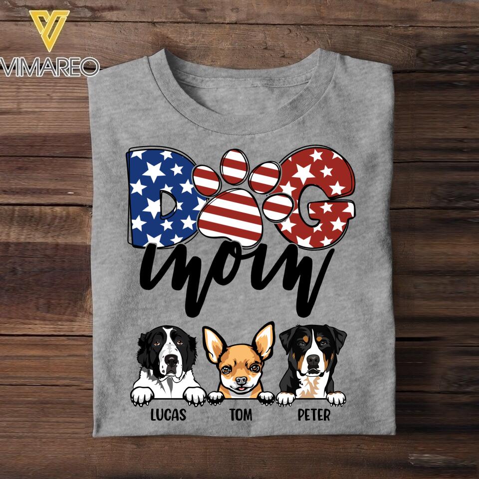 Personalized Dog Mom Tshirt Printed 22JUL-DT08