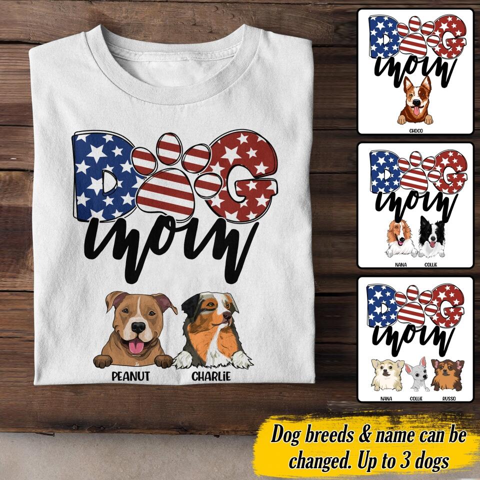 Personalized Dog Mom Tshirt Printed 22JUL-DT08