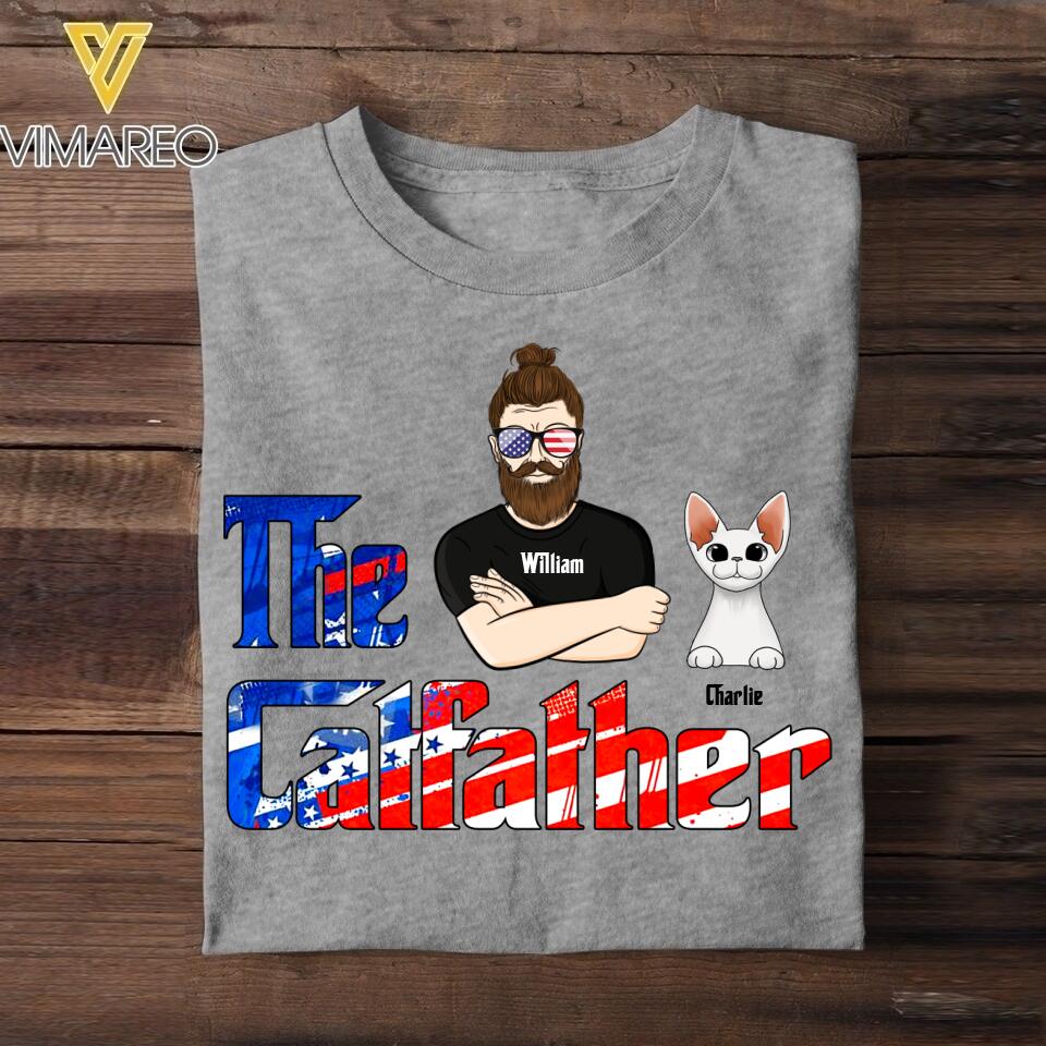 Personalized The Cat Father Tshirt Printed QTDT0806
