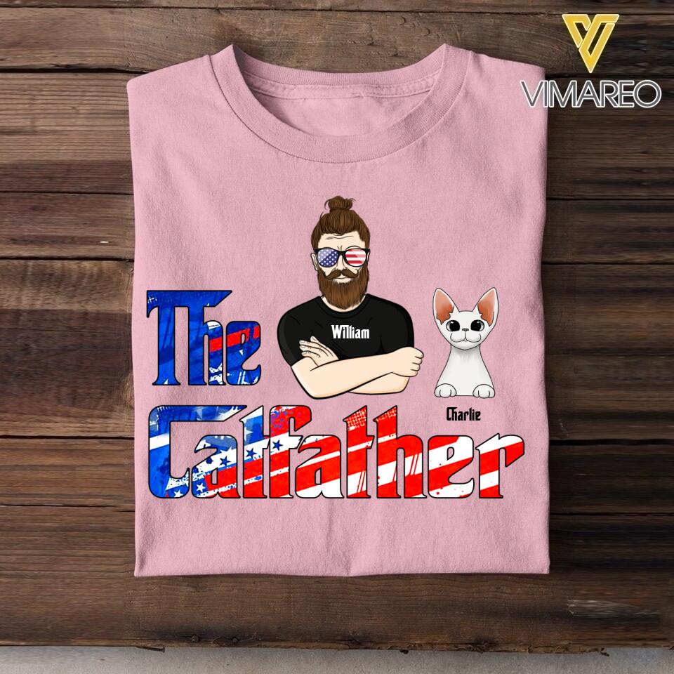 Personalized The Cat Father Tshirt Printed QTDT0806
