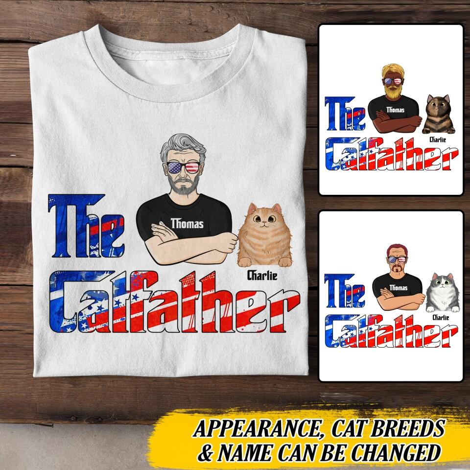 Personalized The Cat Father Tshirt Printed QTDT0806