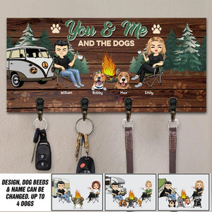 Personalized You & Me And The Dogs Key Holder Printed 22JUL-DT08