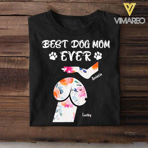 Personalized Best Dog Mom Ever Tshirt Printed NQC0906