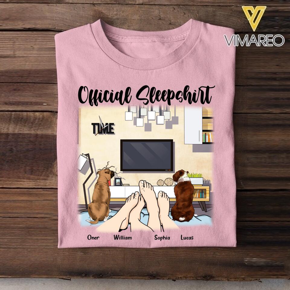 Personalized Official Sleepshirt And Dogs Tshirt Printed QTDT0906