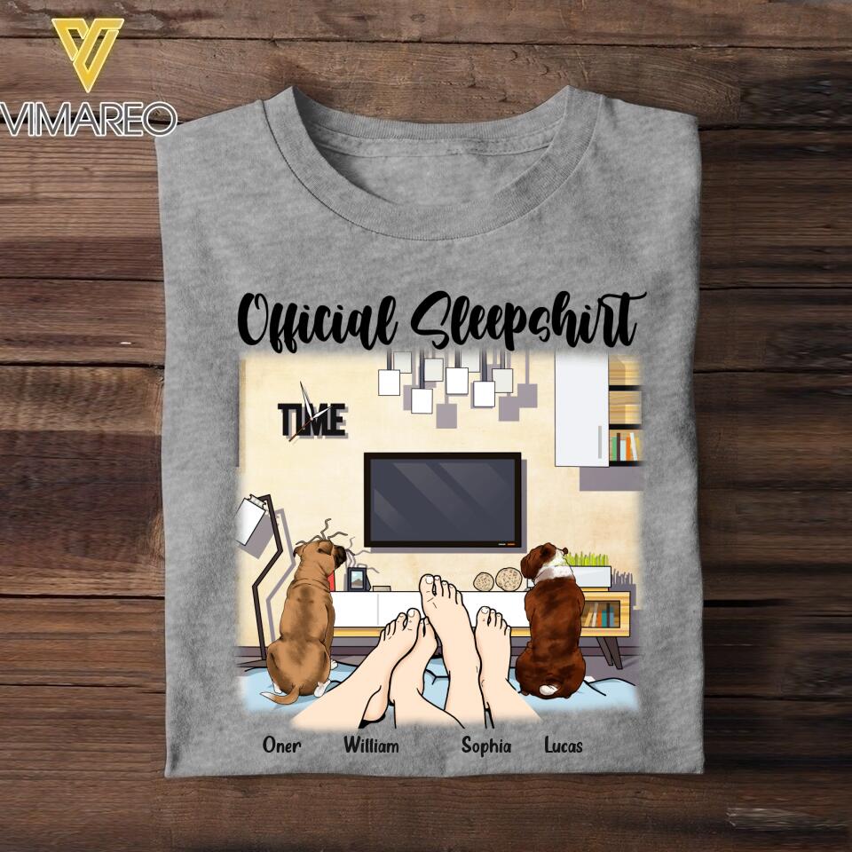 Personalized Official Sleepshirt And Dogs Tshirt Printed QTDT0906