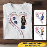Personalized The Road To My Heart Is Pawed With Pawprints Dog Breed Tshirt Printed NQHC0905