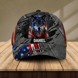 Personalized Wolf US Flag Peaked Cap Printed NQDT1006