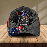 Personalized Fishing Lovers US Flag Peaked Cap Printed NQDT1006
