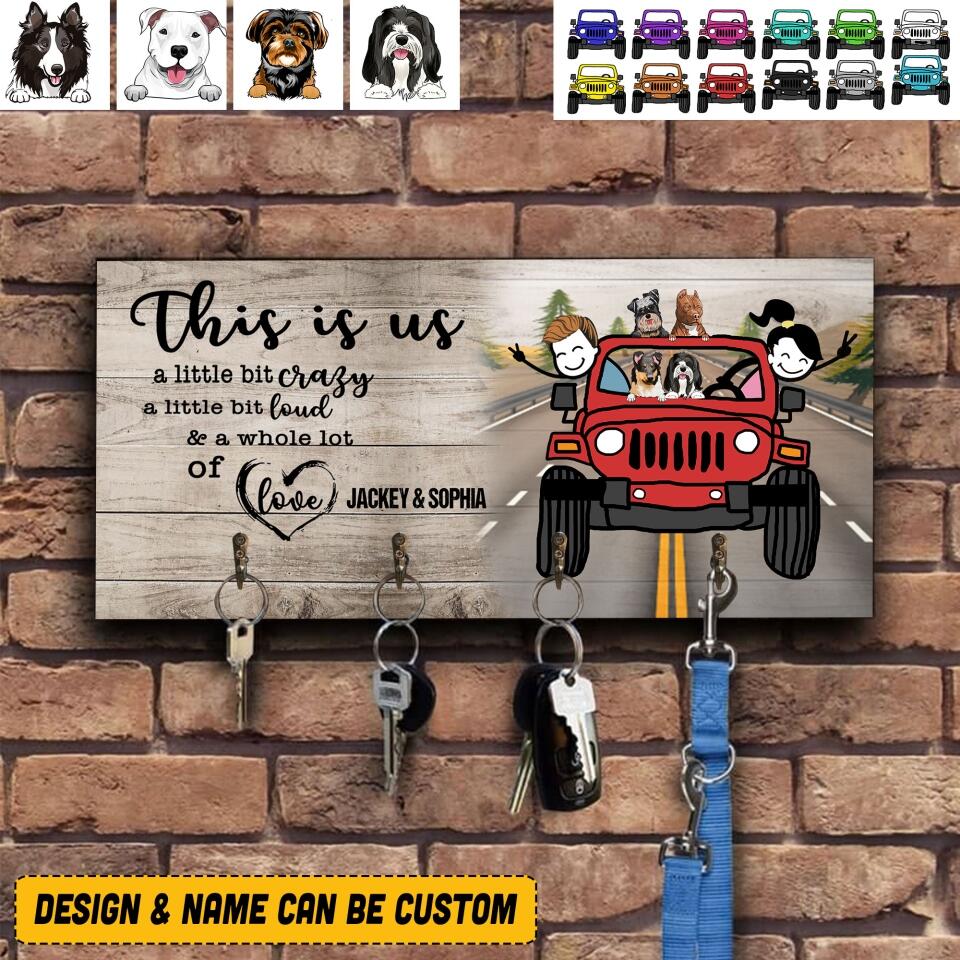 Personalized Dog Lover Key Holder Printed 22JUL-HQ10