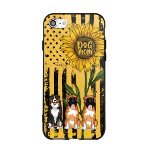 PERSONALIZED DOG MOM SUNFLOWER PHONECASE NQHC1306