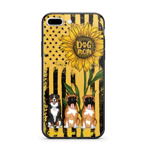 PERSONALIZED DOG MOM SUNFLOWER PHONECASE NQHC1306