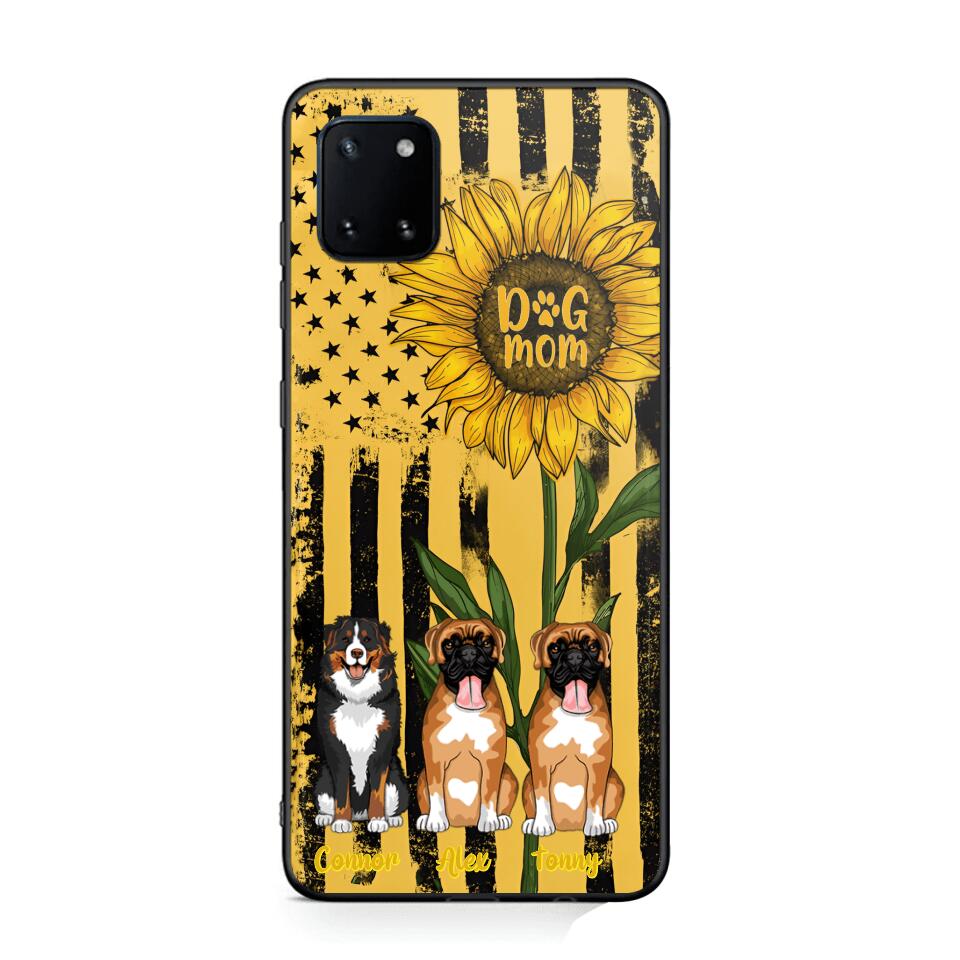 PERSONALIZED DOG MOM SUNFLOWER PHONECASE NQHC1306
