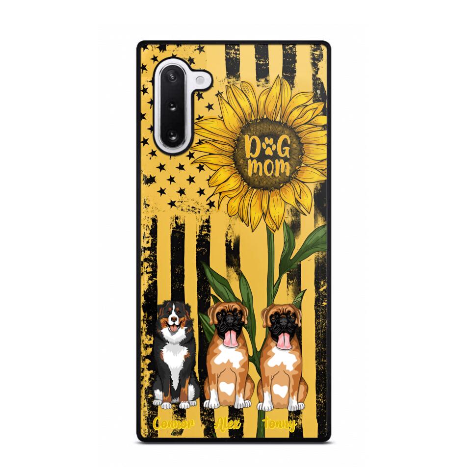 PERSONALIZED DOG MOM SUNFLOWER PHONECASE NQHC1306