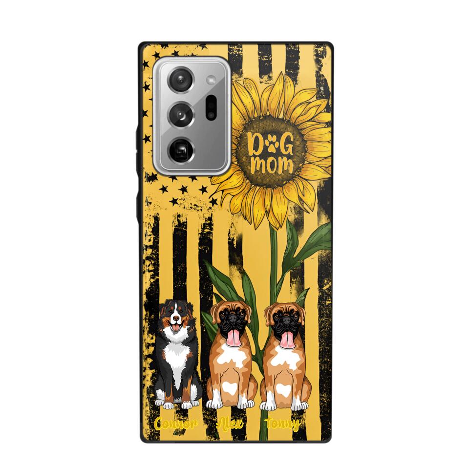 PERSONALIZED DOG MOM SUNFLOWER PHONECASE NQHC1306