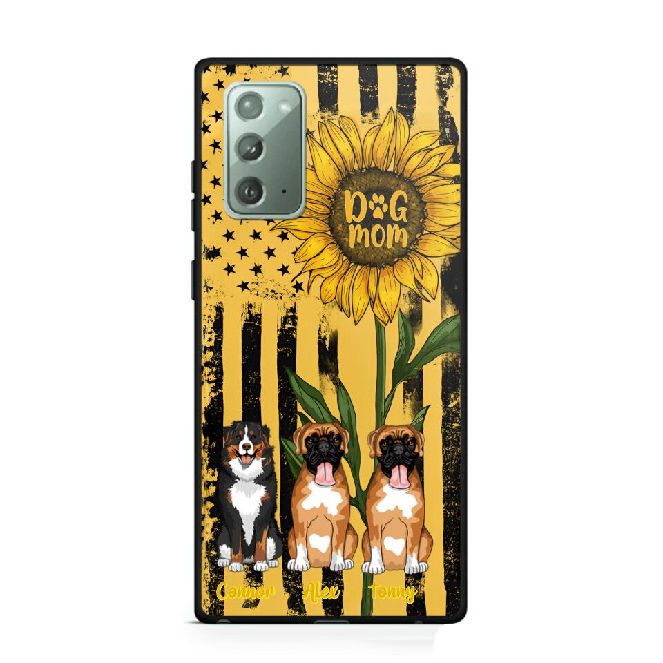 PERSONALIZED DOG MOM SUNFLOWER PHONECASE NQHC1306