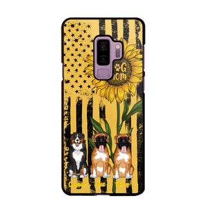 PERSONALIZED DOG MOM SUNFLOWER PHONECASE NQHC1306