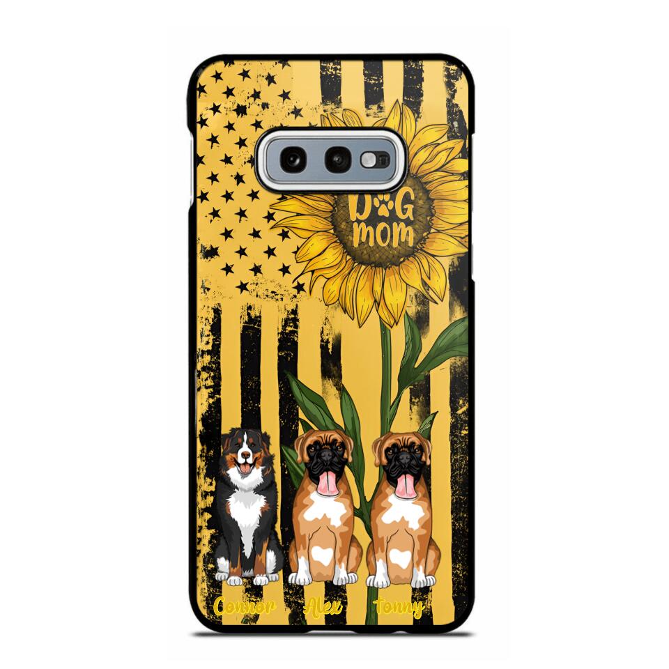 PERSONALIZED DOG MOM SUNFLOWER PHONECASE NQHC1306