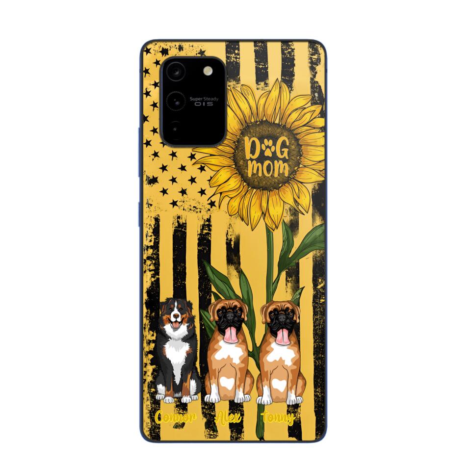 PERSONALIZED DOG MOM SUNFLOWER PHONECASE NQHC1306