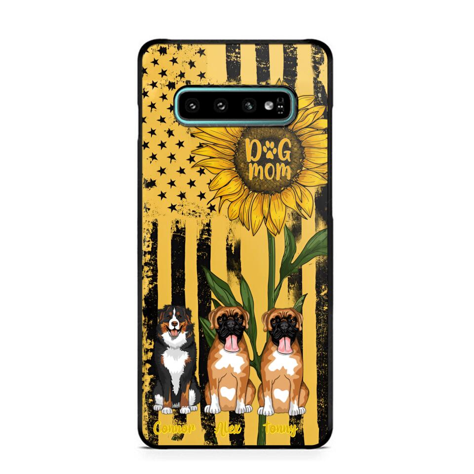 PERSONALIZED DOG MOM SUNFLOWER PHONECASE NQHC1306