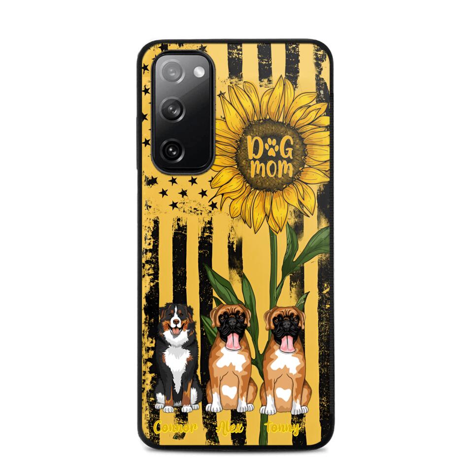 PERSONALIZED DOG MOM SUNFLOWER PHONECASE NQHC1306