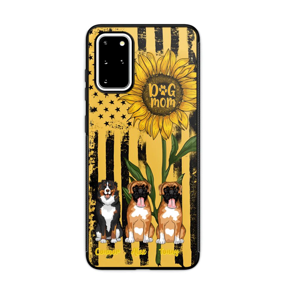PERSONALIZED DOG MOM SUNFLOWER PHONECASE NQHC1306