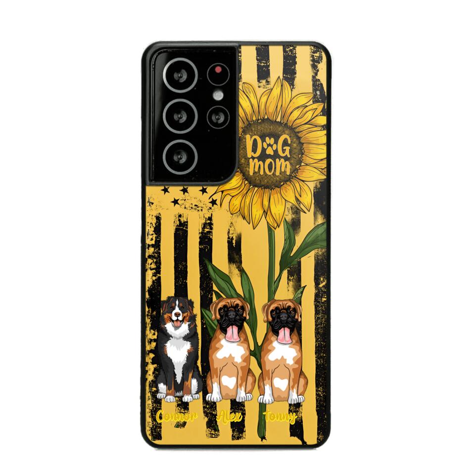 PERSONALIZED DOG MOM SUNFLOWER PHONECASE NQHC1306