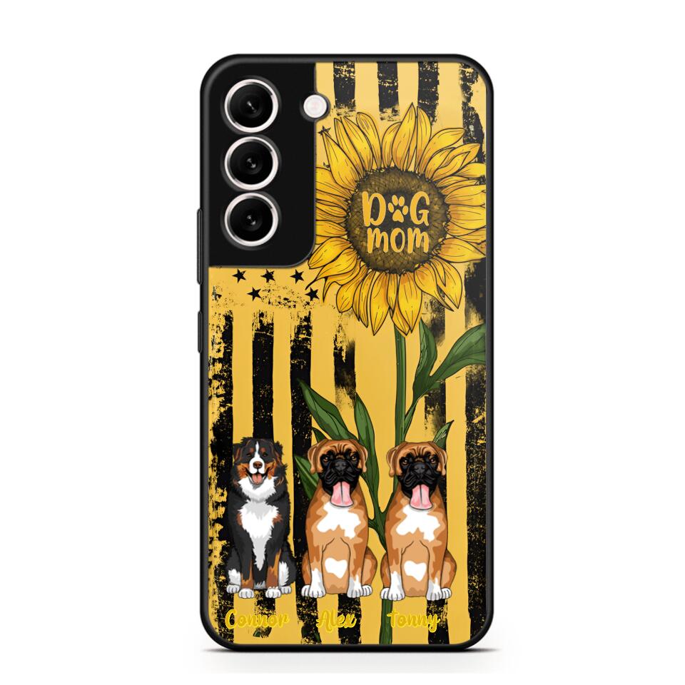 PERSONALIZED DOG MOM SUNFLOWER PHONECASE NQHC1306