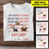 Personalized Cat Mom Music Tshirt Printed QTHY1306