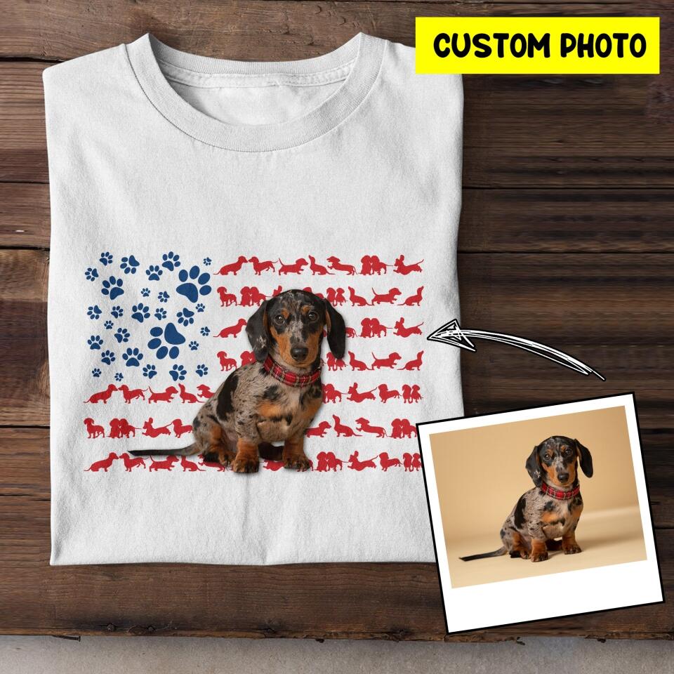 Personalized Dog Image Tshirt Printed 22JUL-HY13