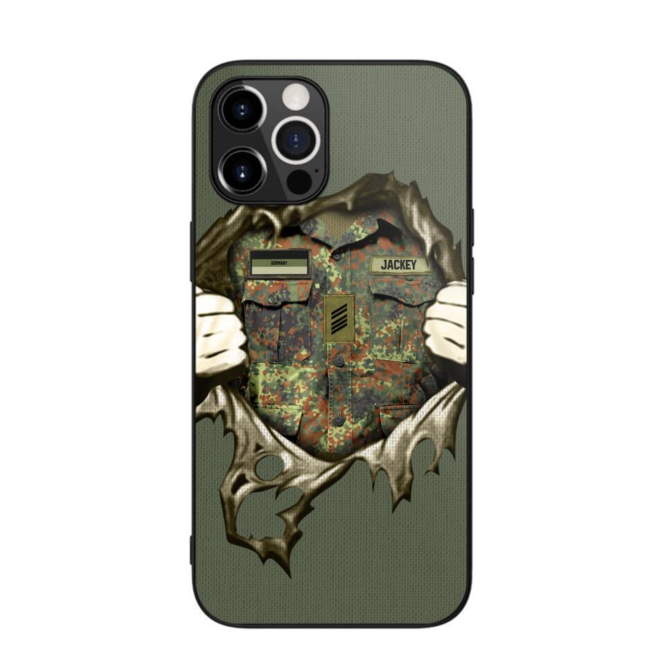 Personalized German Veterans/Soldier Phone Case Printed 22JUL-HQ14