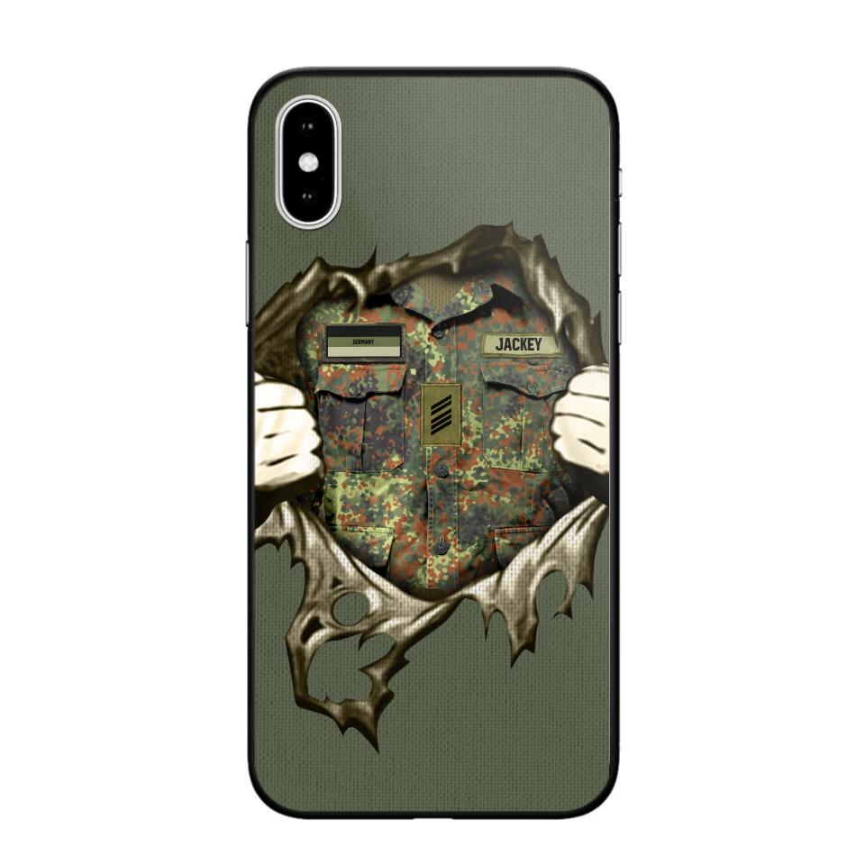 Personalized German Veterans/Soldier Phone Case Printed 22JUL-HQ14
