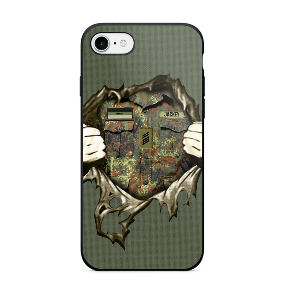 Personalized German Veterans/Soldier Phone Case Printed 22JUL-HQ14