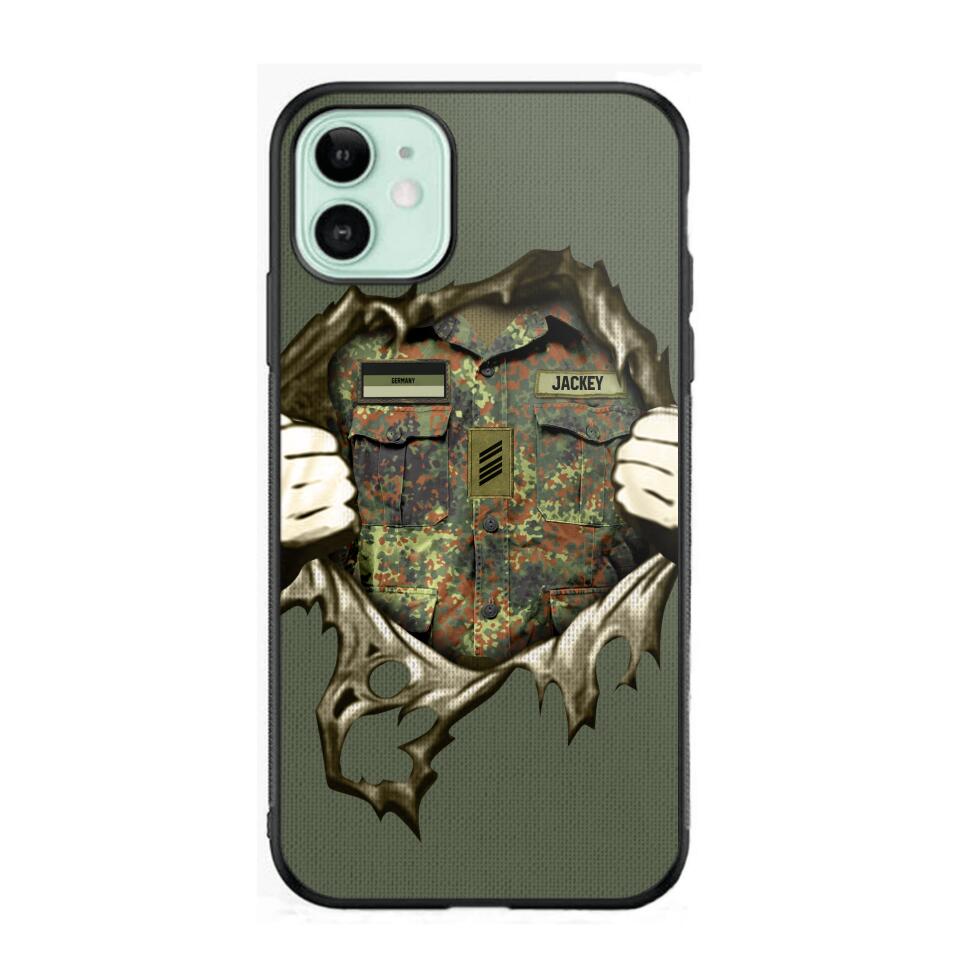 Personalized German Veterans/Soldier Phone Case Printed 22JUL-HQ14