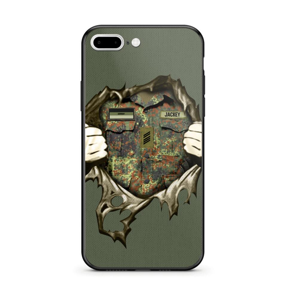 Personalized German Veterans/Soldier Phone Case Printed 22JUL-HQ14