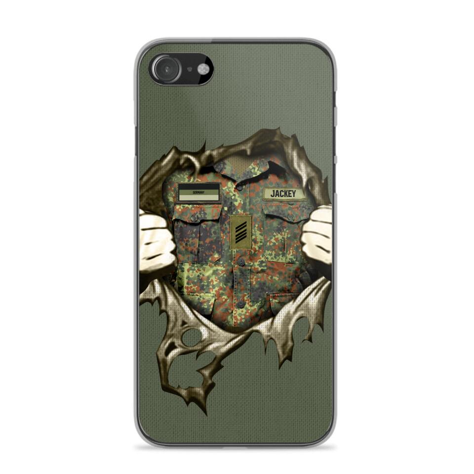 Personalized German Veterans/Soldier Phone Case Printed 22JUL-HQ14