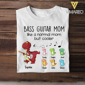 Personalized Bass Guitar Mom Like A Normal Mom But Cooler Tshirt Printed QTHC1406