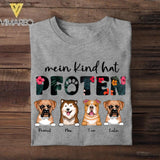 Personalized Mein Kind Hat Pfoten Dog Tshirt Printed QTHC1506