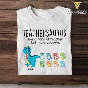 Personalized Teachersaurus Tshirt Printed 22JUL-HC15