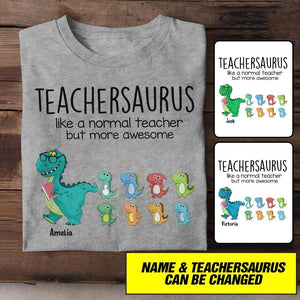 Personalized Teachersaurus Tshirt Printed 22JUL-HC15