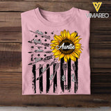Personalized Auntie Sunflower Tshirt Printed 22JUL-DT15