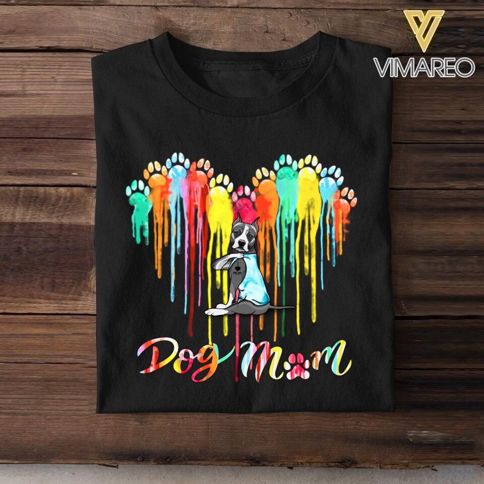 Personalized Dog Mom Tshirt Printed QTHC1606