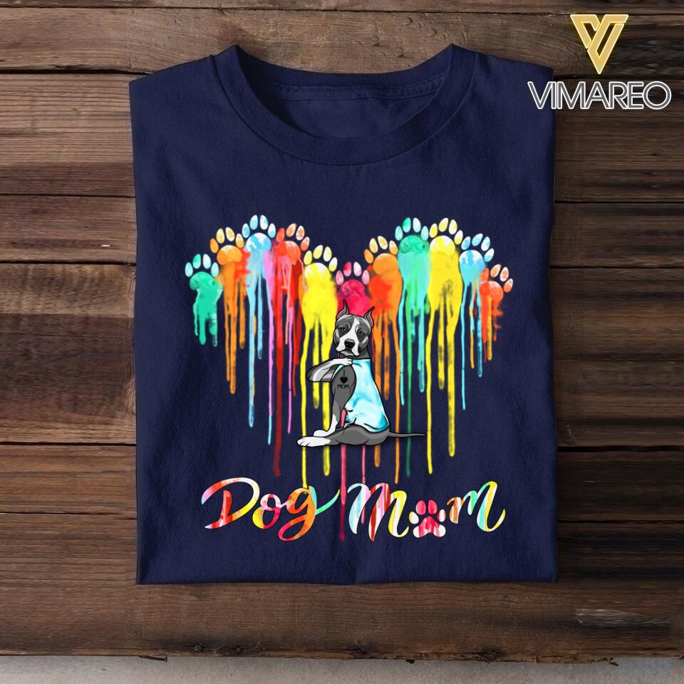 Personalized Dog Mom Tshirt Printed QTHC1606