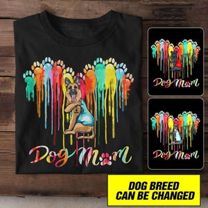 Personalized Dog Mom Tshirt Printed QTHC1606