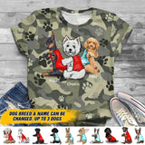 Personalized Dog Lovers Tshirt 3D Printed QTDT1606