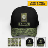 Personalized Canadian Soldiers Rank & Name Cap Printed