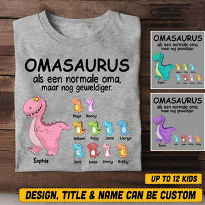 Personalized Netherland  Omasaurus Tshirt Printed Mother's Day Gifts For Grandmother & Mom 22JUL-HQ16